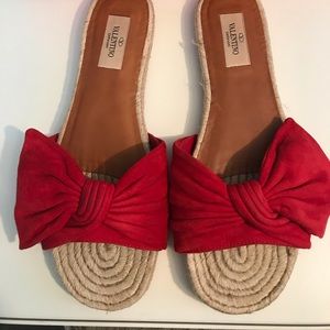 Valentino women’s bow espadrille slide size 9
